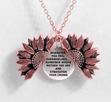 Sunflower Double-layer Lettering Necklace - BOSS MANGO