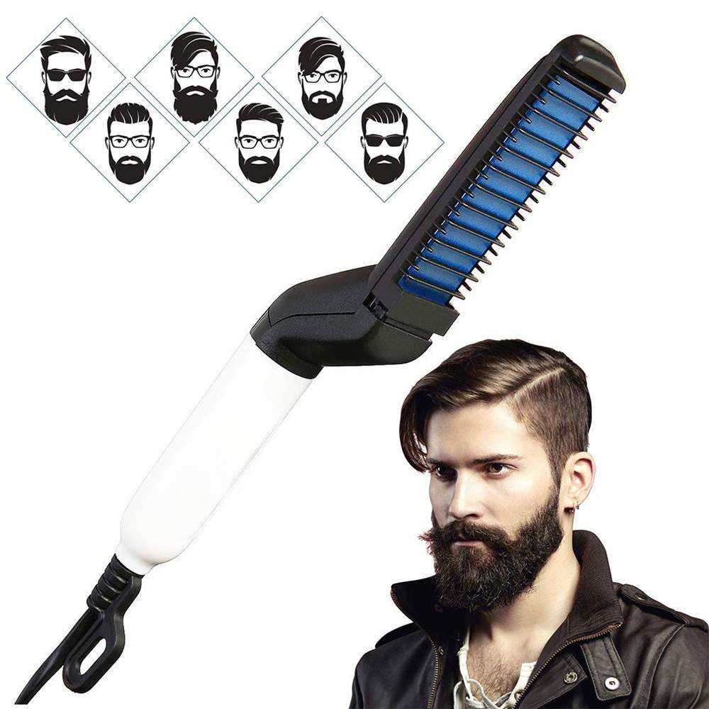 348 Mens Beard And Hair Curling Straightener (Modelling Comb) - BOSS MANGO