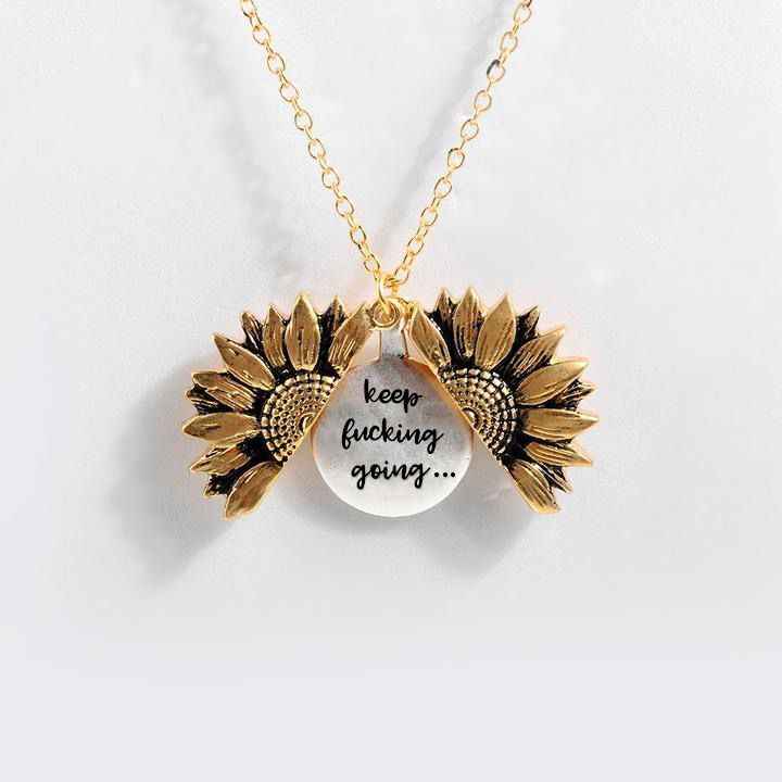 Sunflower Double-layer Lettering Necklace - BOSS MANGO