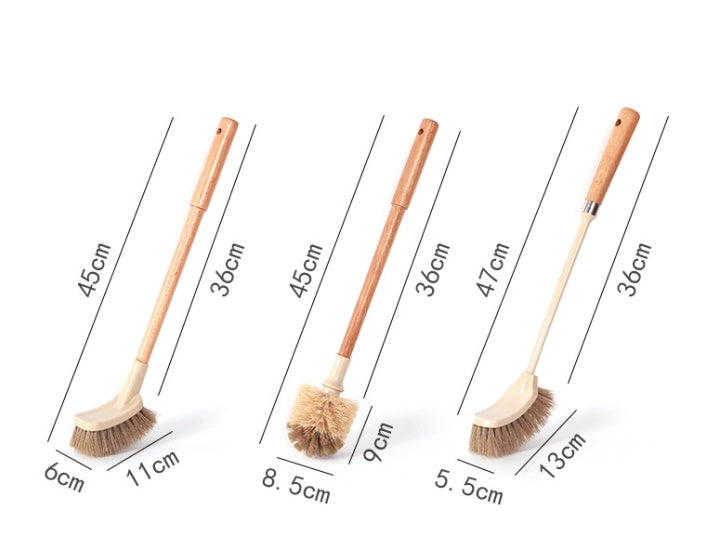 Wooden Household Handle Toilet Brush Cleaning Tools Bathroom Cleaning Brush Kitchen Floor Cleaner Brushes - BOSS MANGO