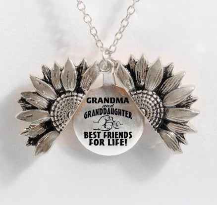 Sunflower Double-layer Lettering Necklace - BOSS MANGO