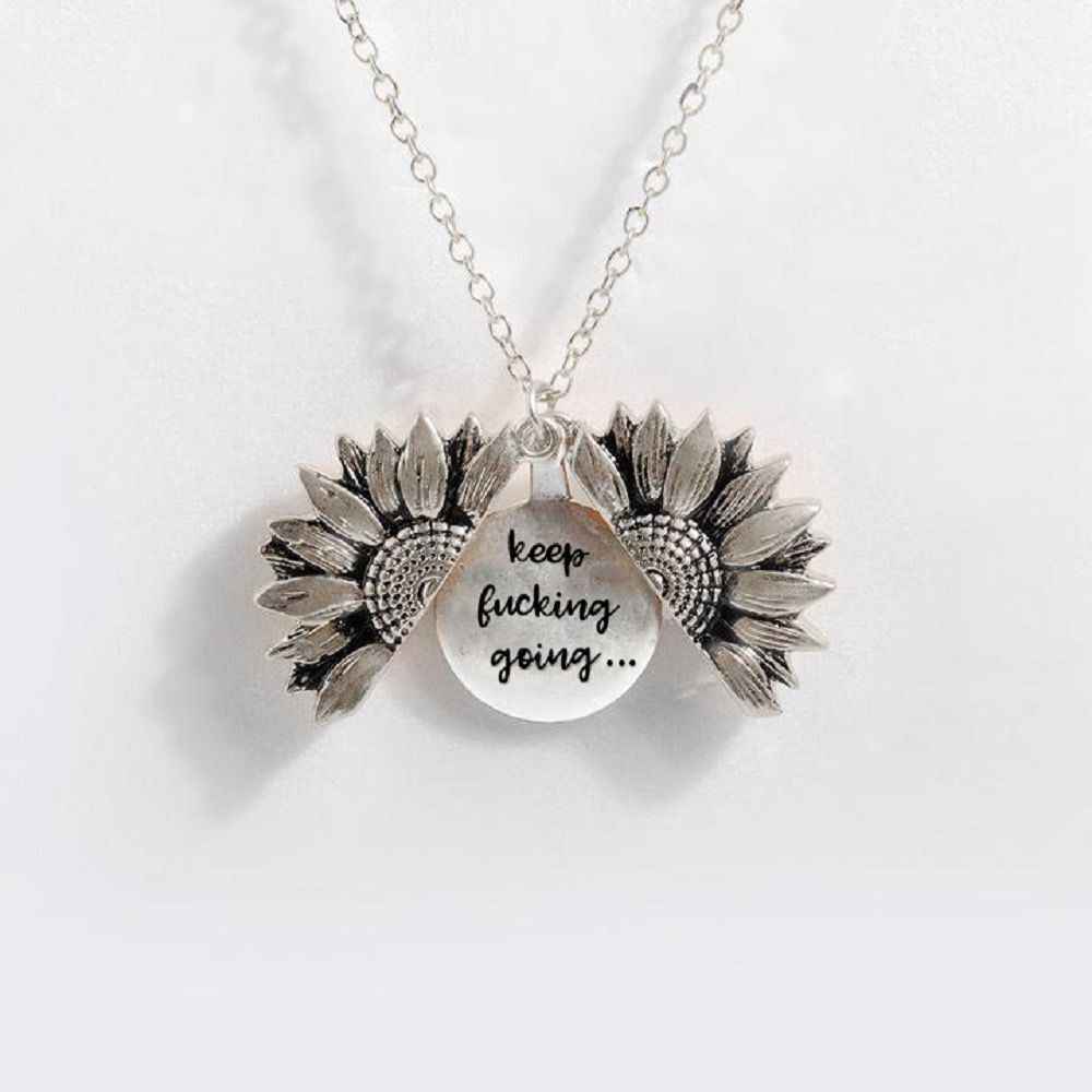 Sunflower Double-layer Lettering Necklace - BOSS MANGO