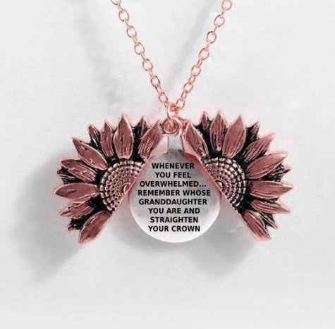 Sunflower Double-layer Lettering Necklace - BOSS MANGO