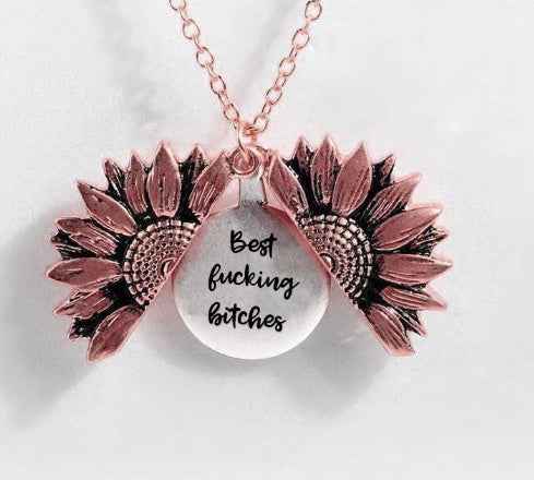 Sunflower Double-layer Lettering Necklace - BOSS MANGO