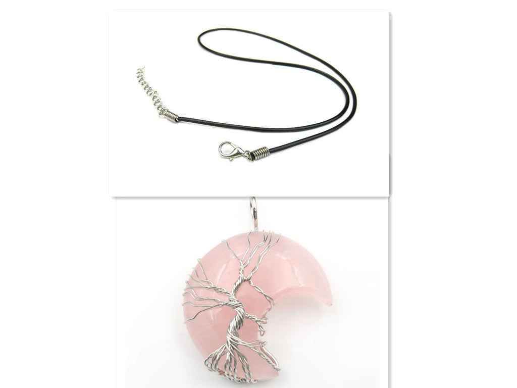 Pink crystal Handmade Moon Crystal Tree of Life Pendant Necklace – Elegant &amp; Meaningful Jewelry 41822425-02ca-4374-b599-848c368126f2 Print Material