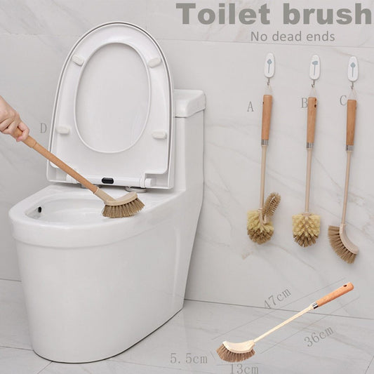 Wooden Household Handle Toilet Brush Cleaning Tools Bathroom Cleaning Brush Kitchen Floor Cleaner Brushes - BOSS MANGO