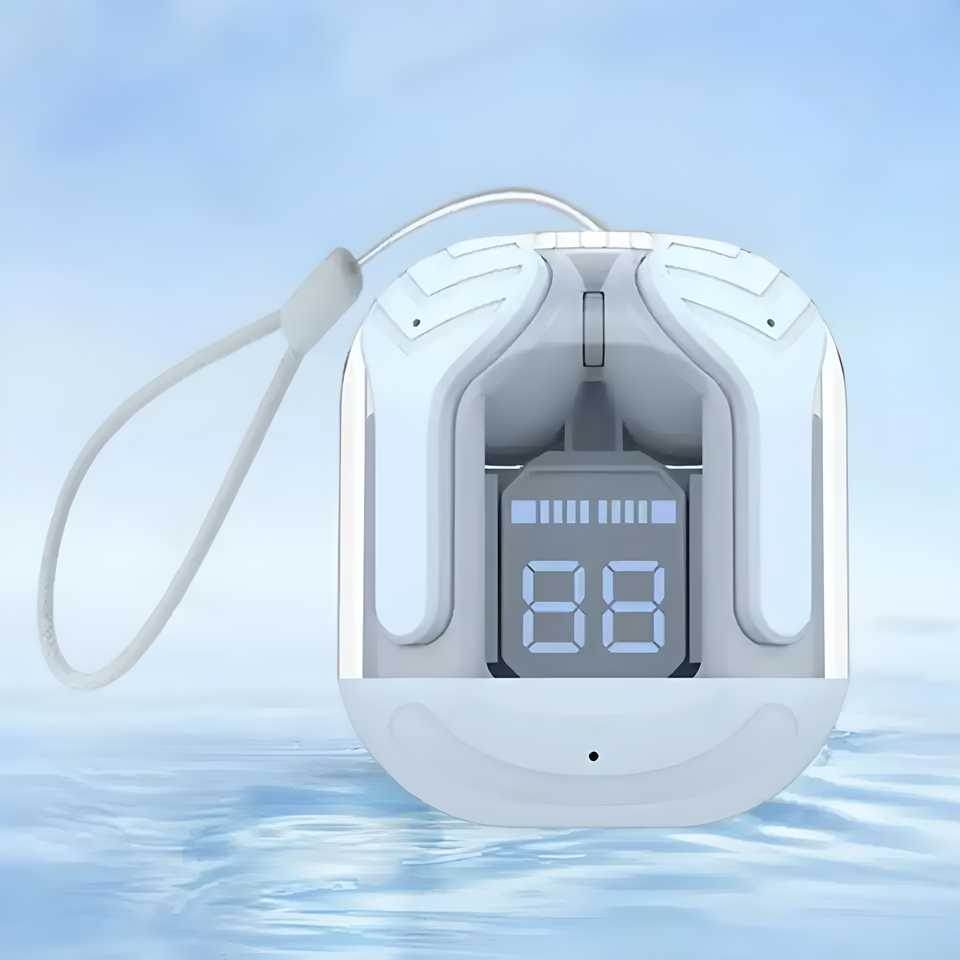 Crystal Portable LED Display Professional Clear Sound Wireless Earbuds – Superior Sound, Effortless Connectivity 4526933334
