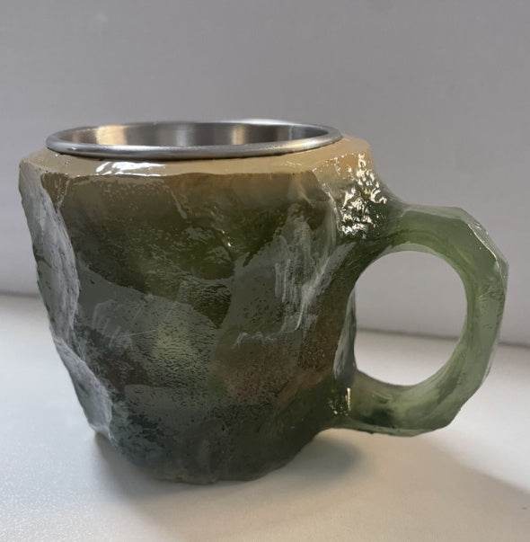 Green 10cm High Flat mouthed inner liner 400ml Resin Mineral Crystal Coffee Mugs With Handles Elegant Fake Mineral Crystal Cup For Workplace Home Decor Christmas Gift Kitchen Gadgets 5177f64f-6c4a-4a54-83d9-5abd8b8092b2 Print Material