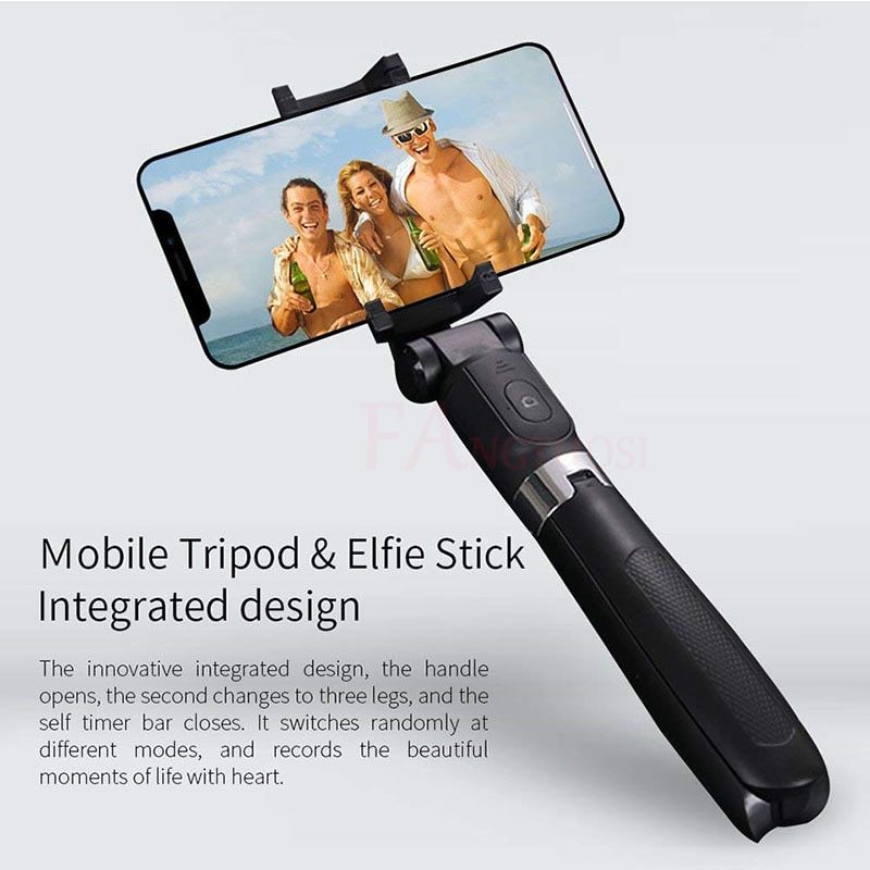 Compatible with Apple, Tripod Selfie Stick Mobile Universal Live Triangle Bracket One Bluetooth Selfie Artifact - BOSS MANGO