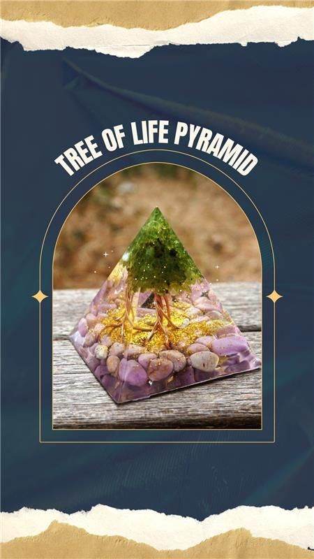Tree of Life Peridot Orgon Pyramid 6082402319