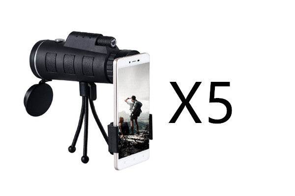 Compatible with Apple, Monocular Telescope Zoom Scope with Compass Phone Clip Tripod 620785759538 Print Material ksqrf7-20