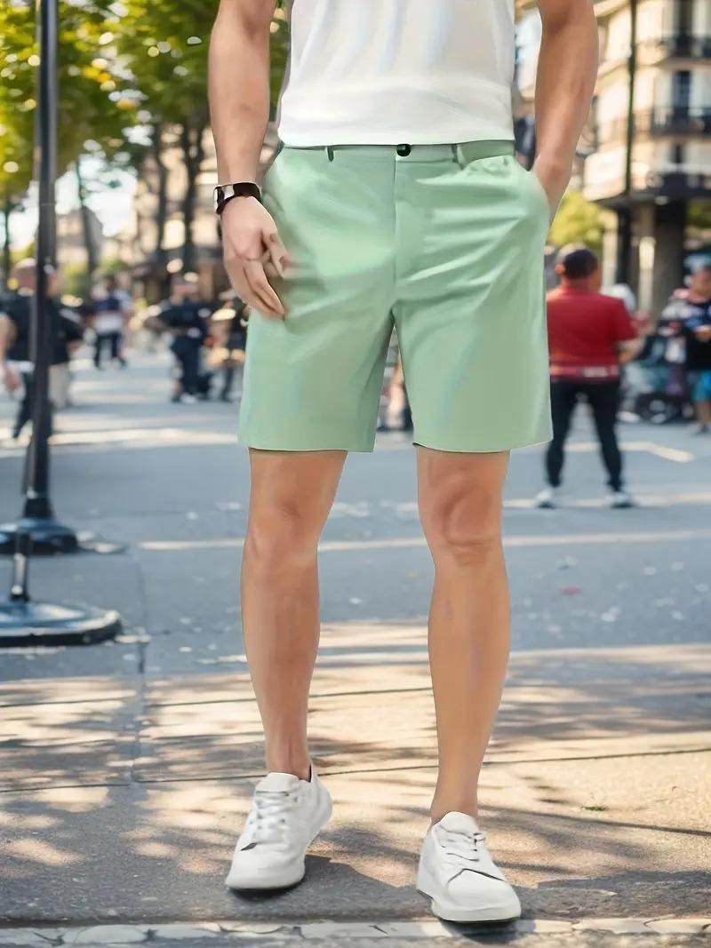 Men's Sleek Solid Casual Shorts 6500622921