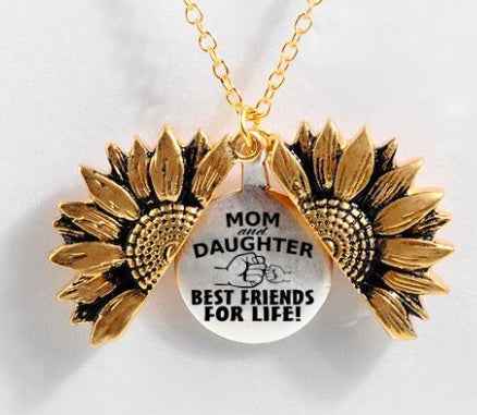 Sunflower Double-layer Lettering Necklace - BOSS MANGO