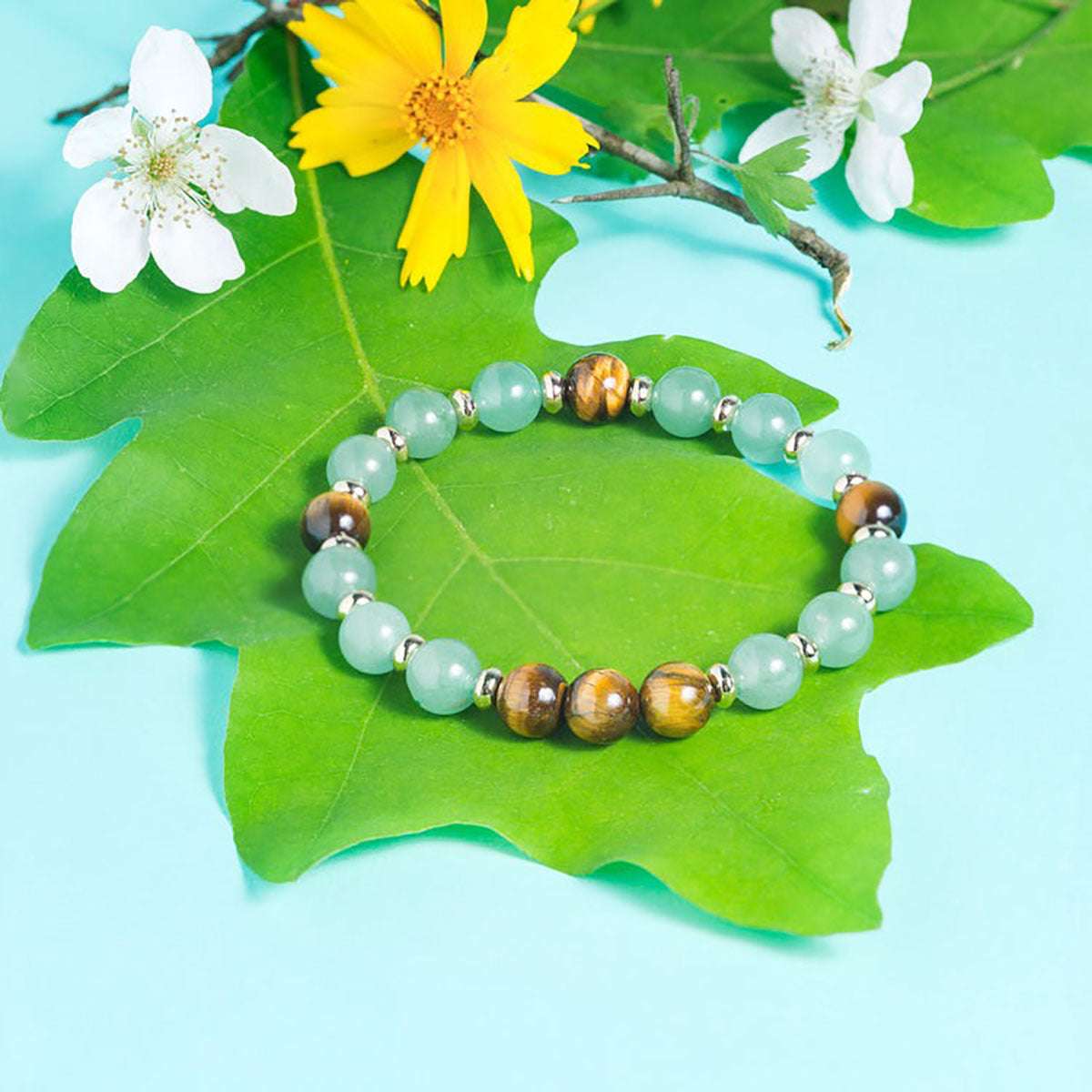 Women's Handmade Bracelet Natural Green Aventurine