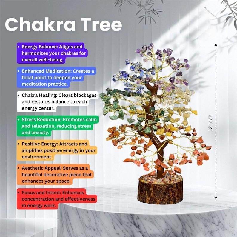 7 Chakra Natural Gemstone Crystal Tree 7693096943