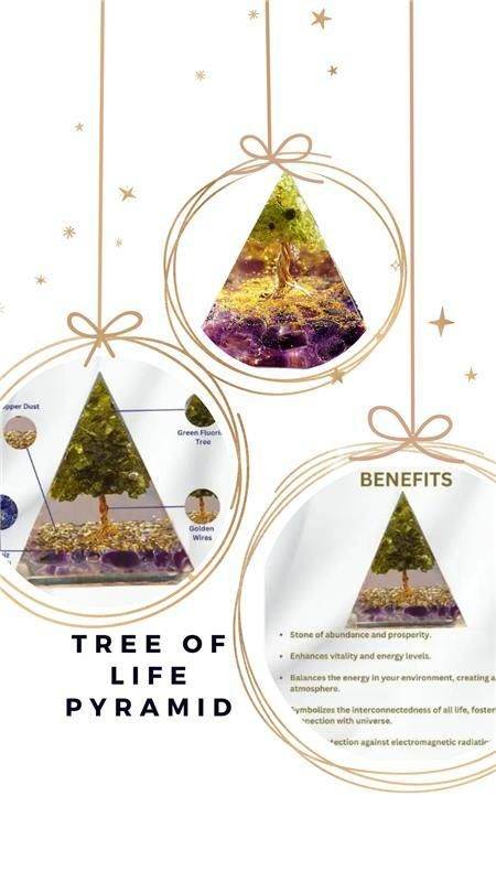 Tree of Life Peridot Orgon Pyramid 7768580207