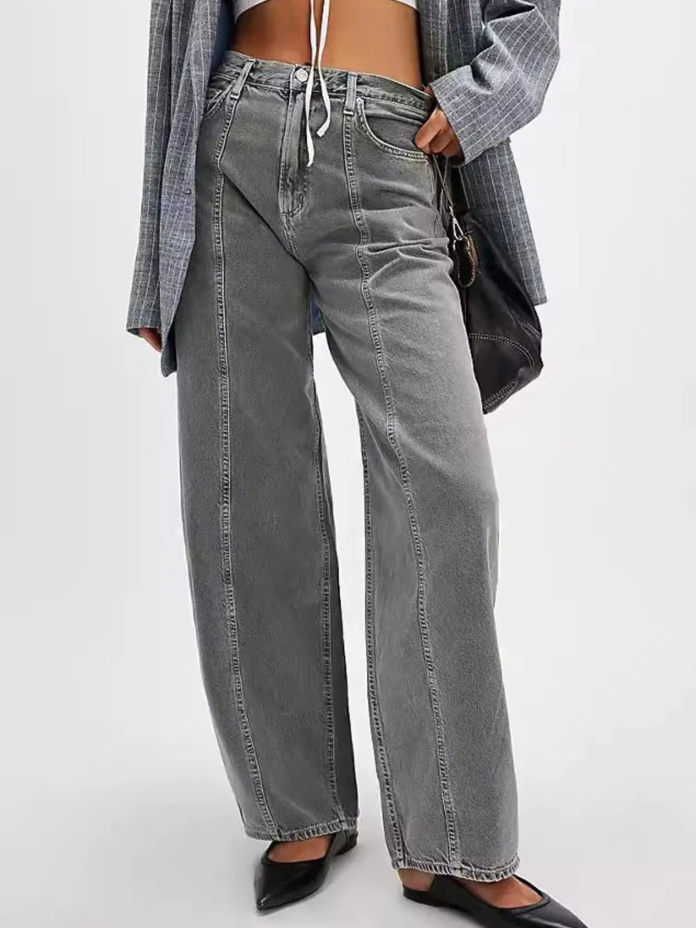 BOSS MANGO - Wide Leg Jeans with Pockets