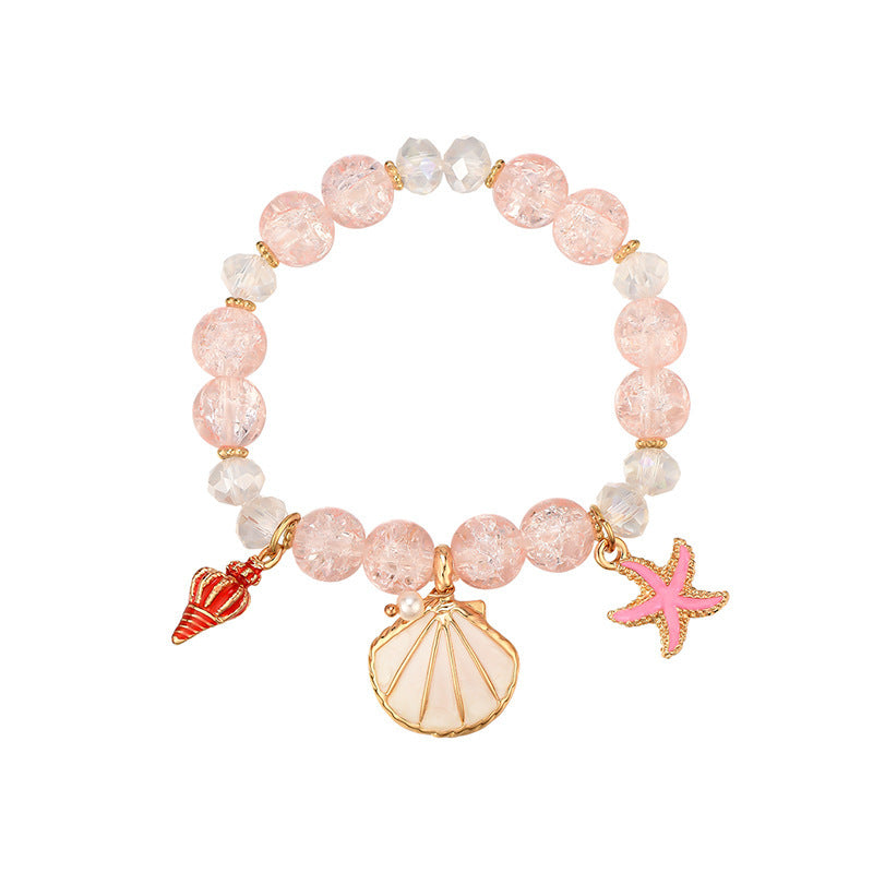 Hot Selling Starfish And Scallop Alloy Beaded Bracelet - BOSS MANGO