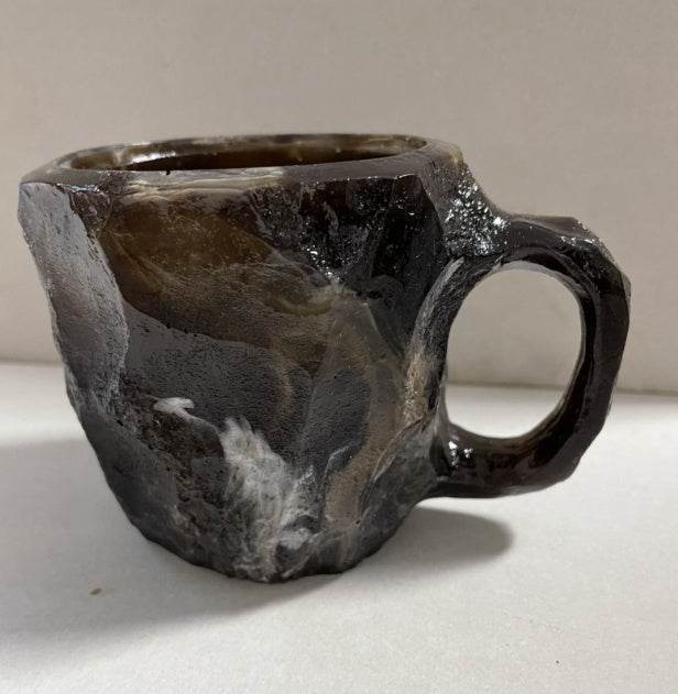 Gray 10cm High No inner liner 400ml Resin Mineral Crystal Coffee Mugs With Handles Elegant Fake Mineral Crystal Cup For Workplace Home Decor Christmas Gift Kitchen Gadgets 7e64a78b-6d25-409c-9547-bc3e50184ea4 Print Material