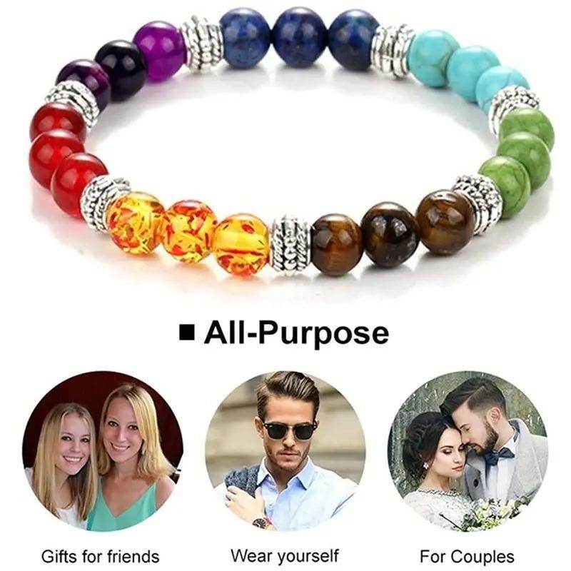 7 Chakra Stones Bracelet Pack of 2 8255049350