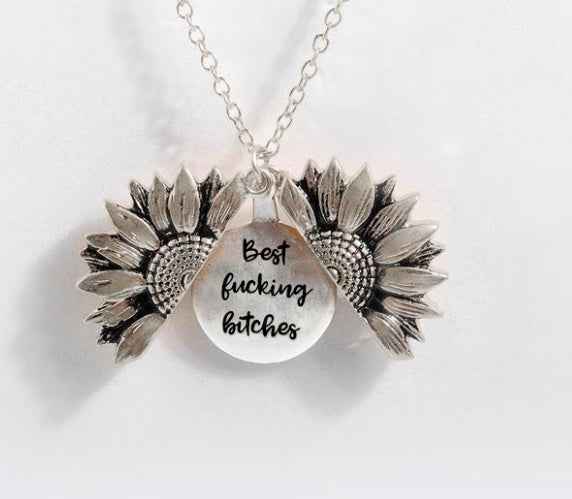 Sunflower Double-layer Lettering Necklace - BOSS MANGO