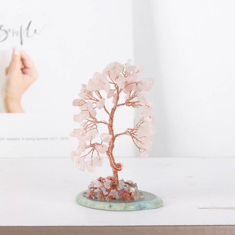Pink crystal 🌿 Japanese Healing Crystal Tree – Citrine &amp; Red Agate Table Ornament 🌿 84938615-99d6-4716-9721-0cacb5de0818 Print Material