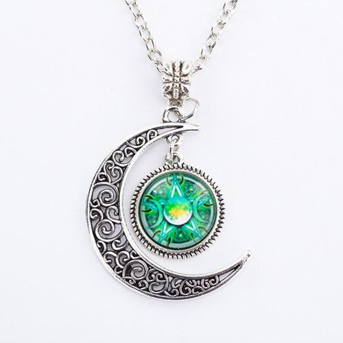 TRIPLE MOON GODDESS PENDANT NECKLACE - BOSS MANGO