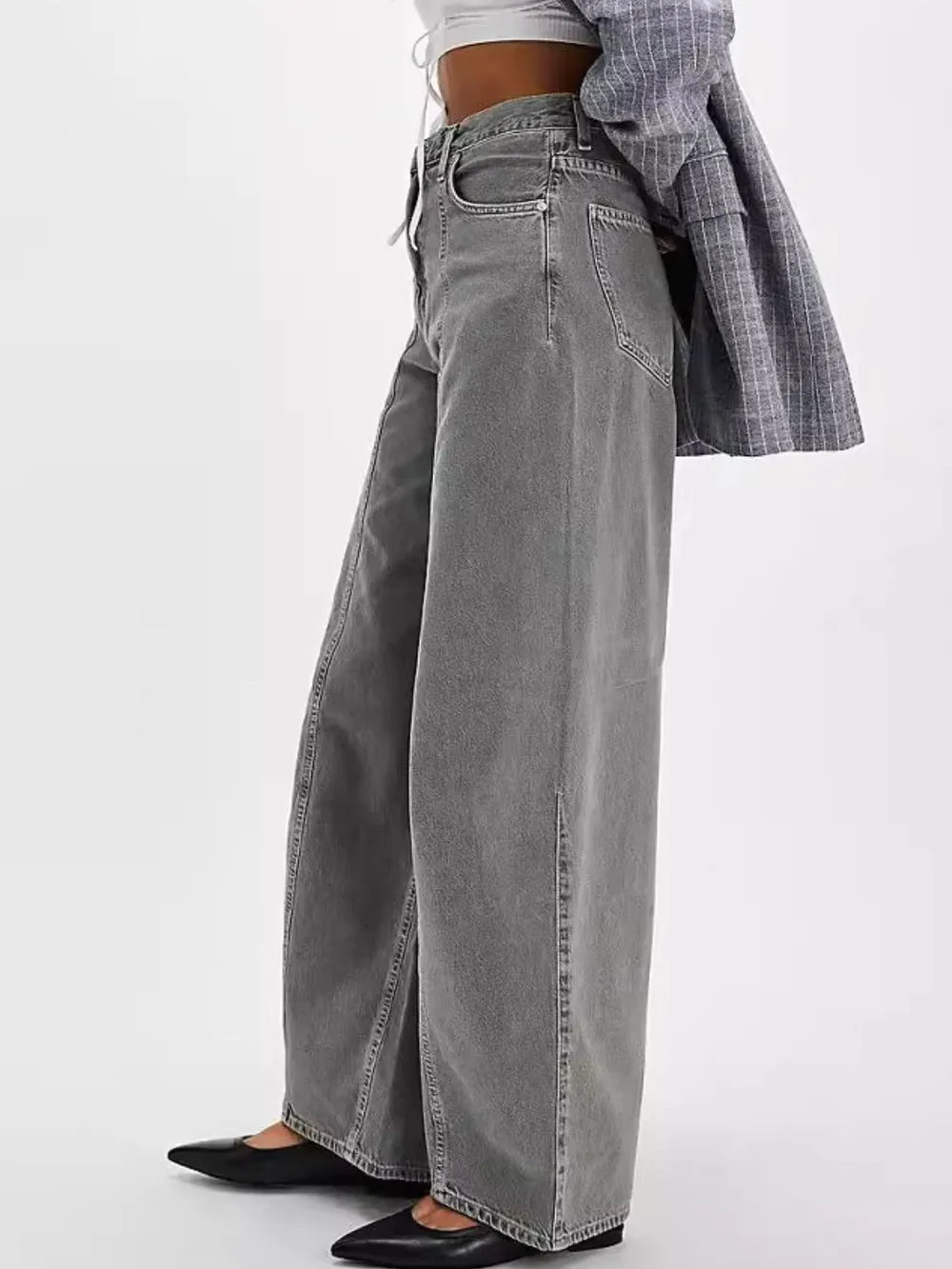 BOSS MANGO - Wide Leg Jeans with Pockets