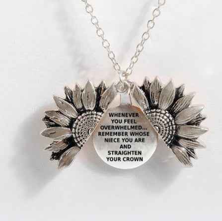 Sunflower Double-layer Lettering Necklace - BOSS MANGO