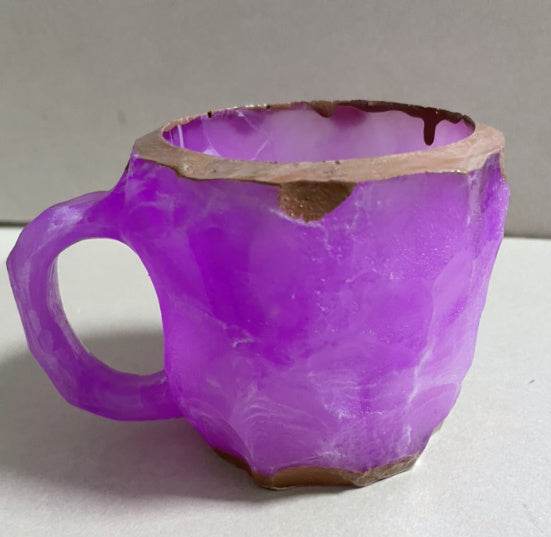 Purple 10cm High No inner liner 400ml Resin Mineral Crystal Coffee Mugs With Handles Elegant Fake Mineral Crystal Cup For Workplace Home Decor Christmas Gift Kitchen Gadgets 8b962170-0a61-4add-8963-d7203c554bb1 Print Material