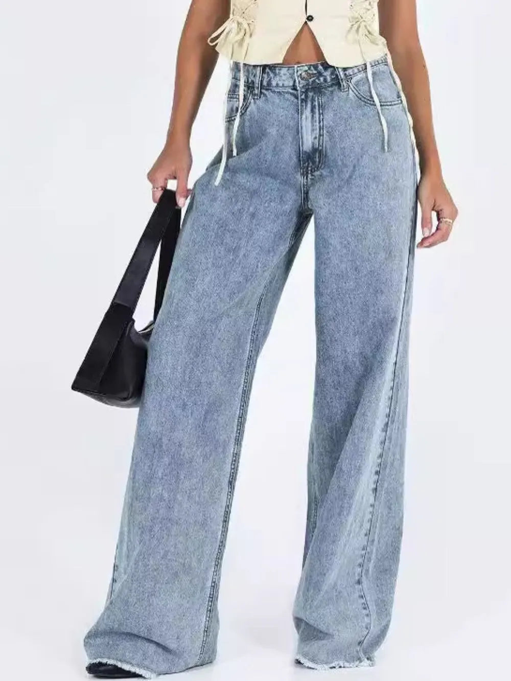 BOSS MANGO - Wide Leg Jeans with Pockets