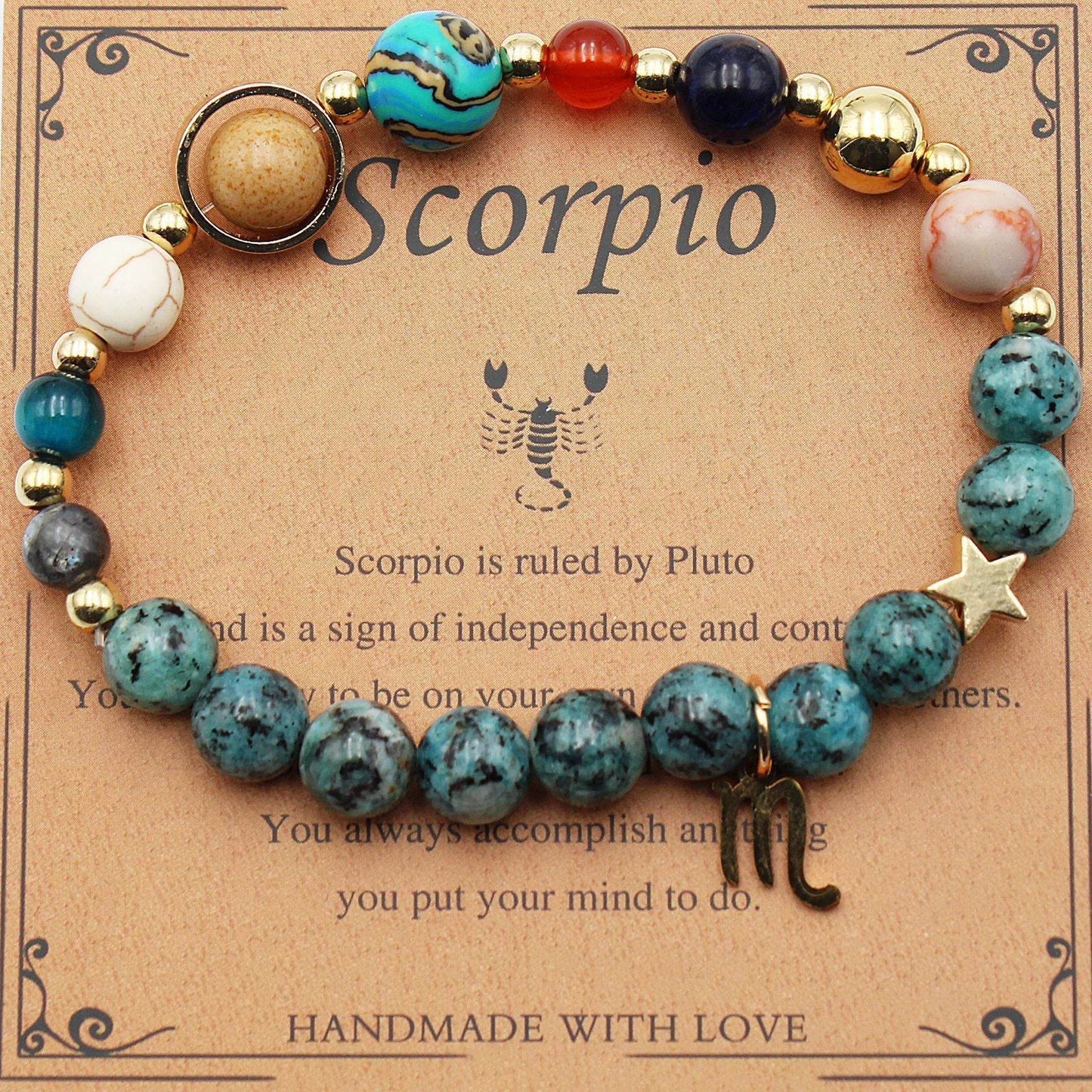 Scorpio Hemp Stone Eight Planets 12 Constellation Bracelet Natural Stone Hemp Stone 91958ae6-94d8-45b7-9aac-61e08d8f2921