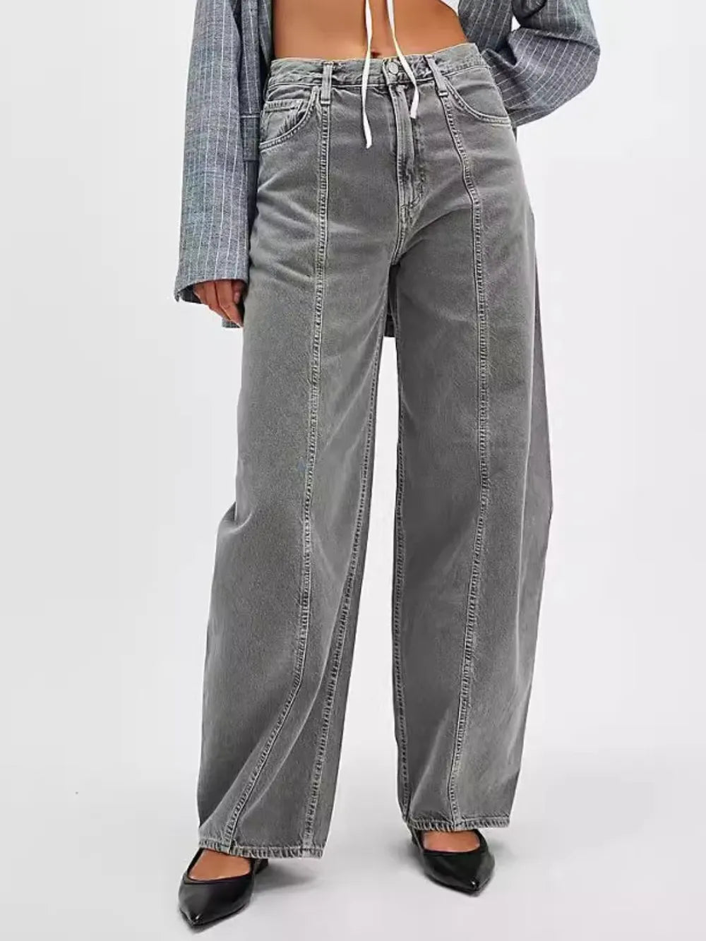 BOSS MANGO - Wide Leg Jeans with Pockets