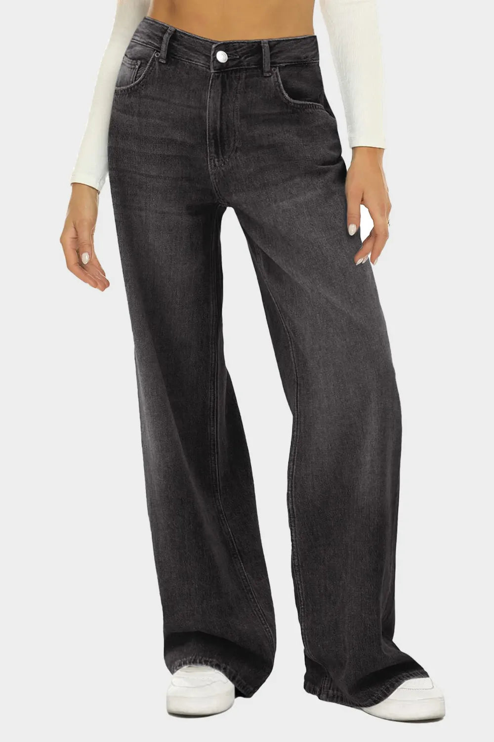 BOSS MANGO - High Waist Wide Leg Jeans