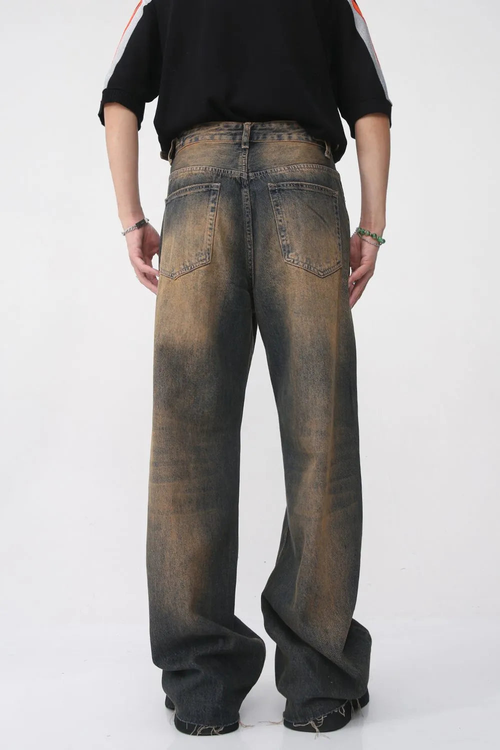 BOSS MANGO - Raw Hem Straight Leg Jeans