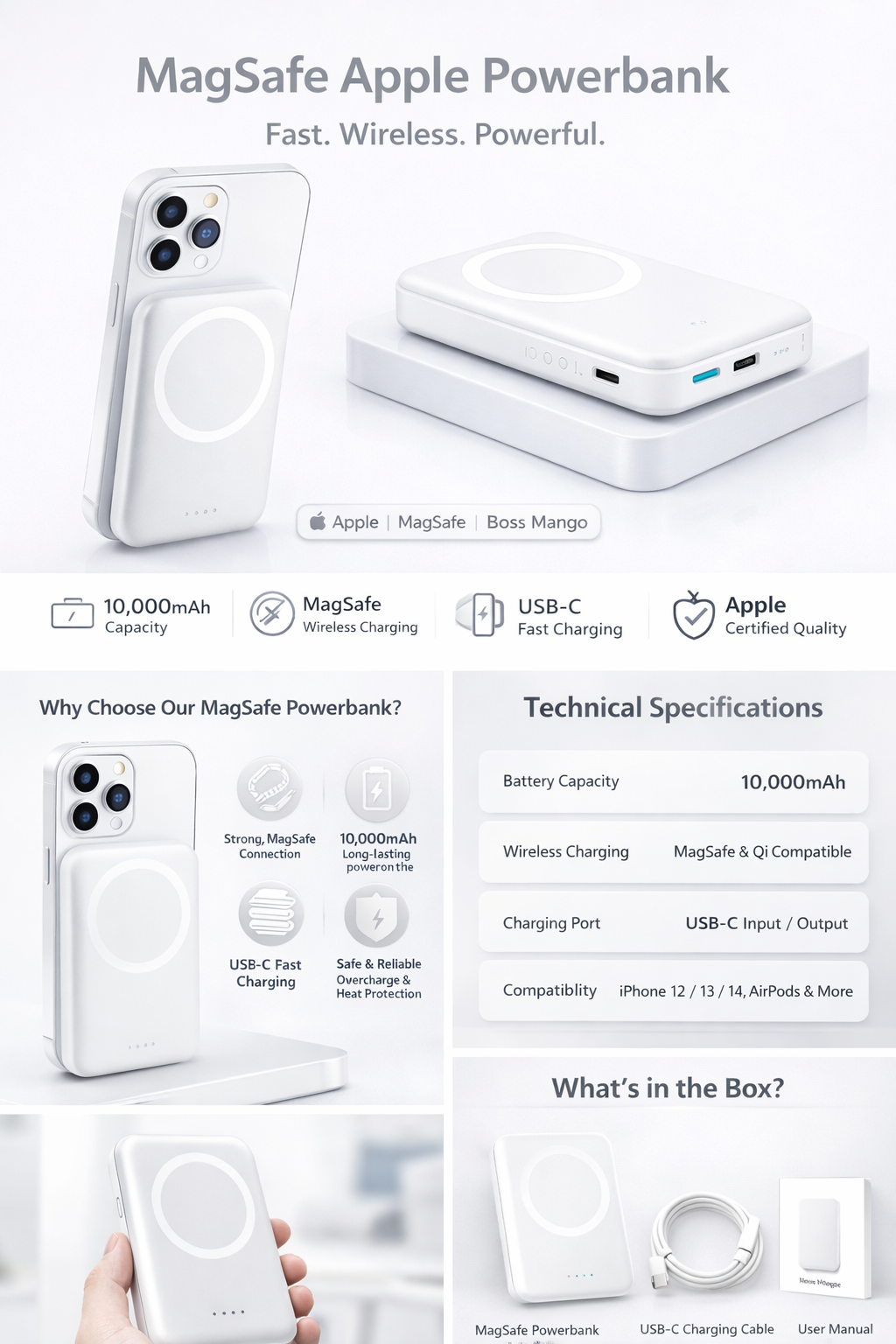 Buy MagSafe Powerbank | Fast Wireless Charging Power Bank 10000mAh ChatGPT_Image_Jan_9_2026_02_29_01_PM