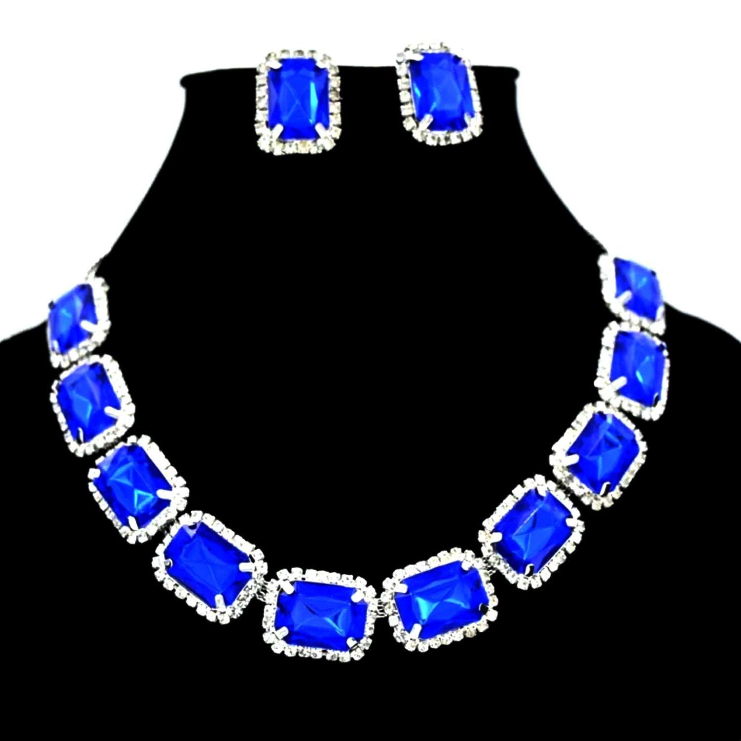 Diamond Necklace And Earrings Set (1 Set  Mix Color) - BOSS MANGO