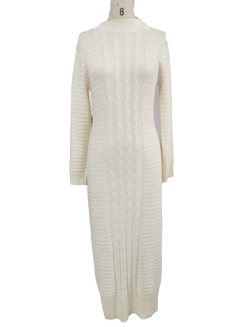 Autumn Collections Ladies Knitted Dress Turtleneck Long Sleeve