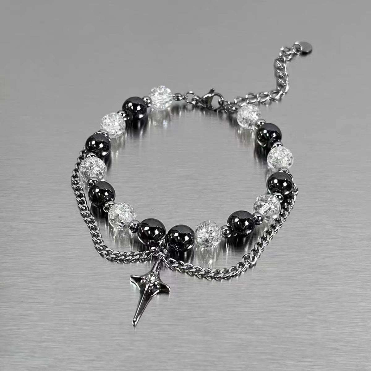 Cold Wind Ice Crack Beads Stitching Bracelet