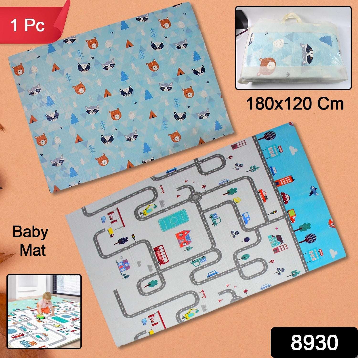 Baby Play Mat Foam Play Mat For Baby Floor Play Baby Crawling Mat (180x120 Cm  1 Pc) - BOSS MANGO