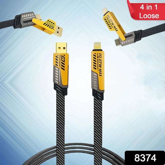 4 In 1 Fast Charging Cable (1 Pc  Loose) - BOSS MANGO