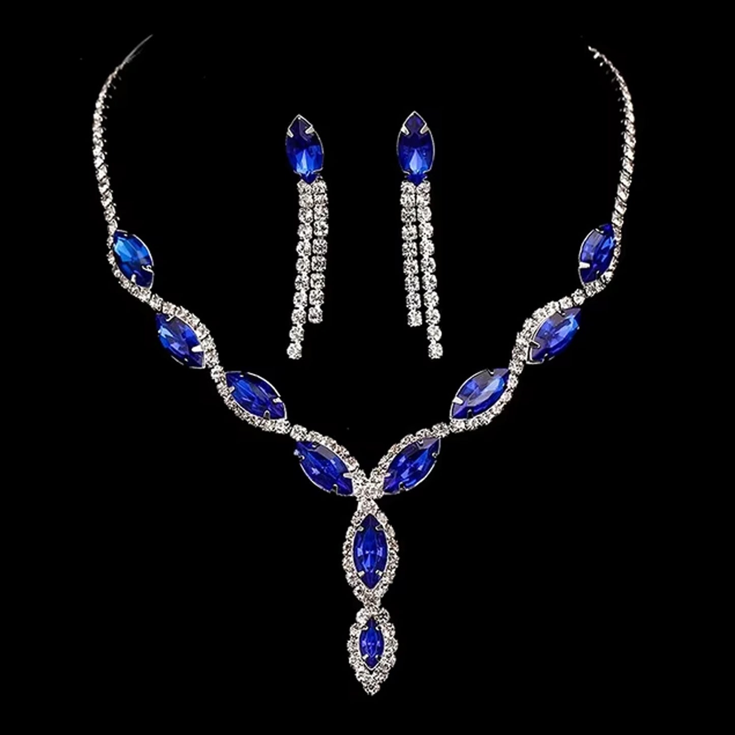 Necklace And Earrings Set Wedding Jewelry Set (1 Set  Mix Color) - BOSS MANGO