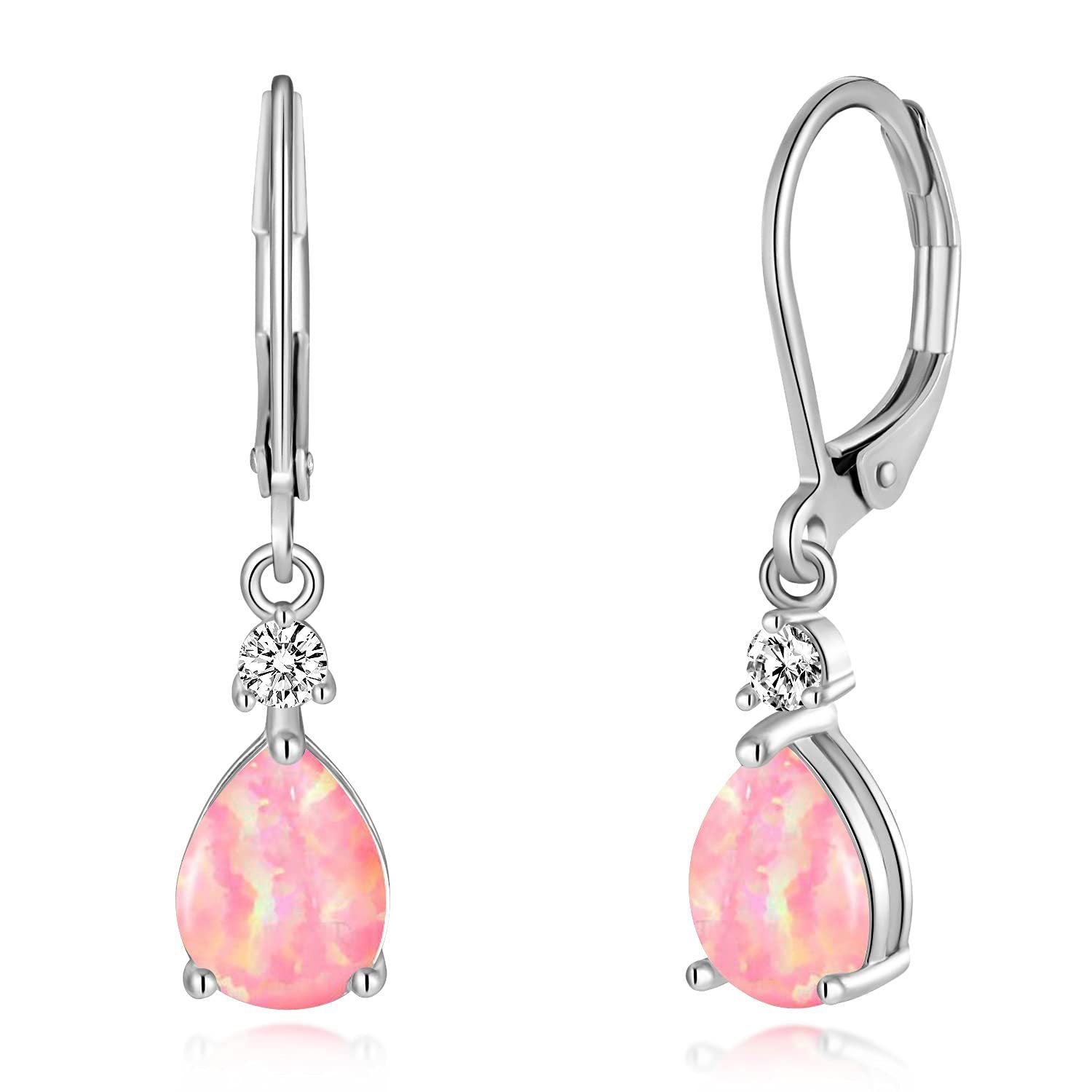 White Opal Drop Opal Earrings - BOSS MANGO