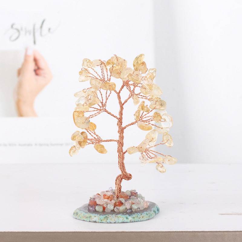 Citrine 🌿 Japanese Healing Crystal Tree – Citrine &amp; Red Agate Table Ornament 🌿 b593d5a6-be64-4fa1-95c6-3bb56423236f Print Material