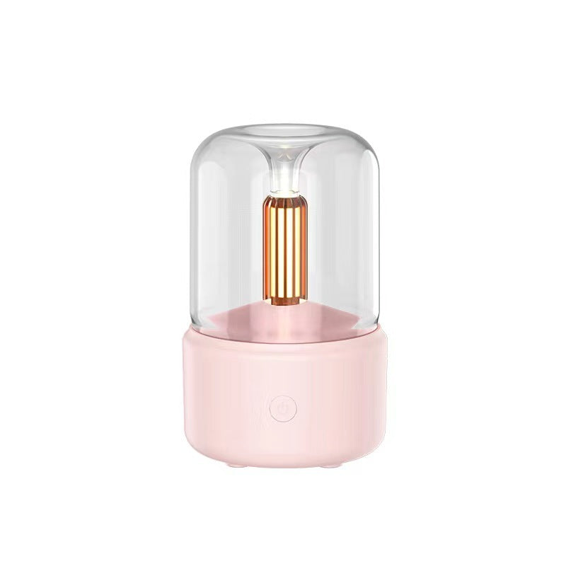 Atmosphere Light Humidifier Candlelight Aroma Diffuser Portable 120ml Electric USB Air Humidifier Cool Mist Maker Fogger 8-12 Hours With LED Night Light - BOSS MANGO