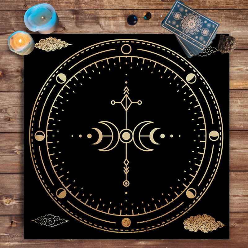 Tarot Tablecloth Board Game Decorative Cloth Have Your Power Mandala Moon Phase Floral Butterfly Tablecloth