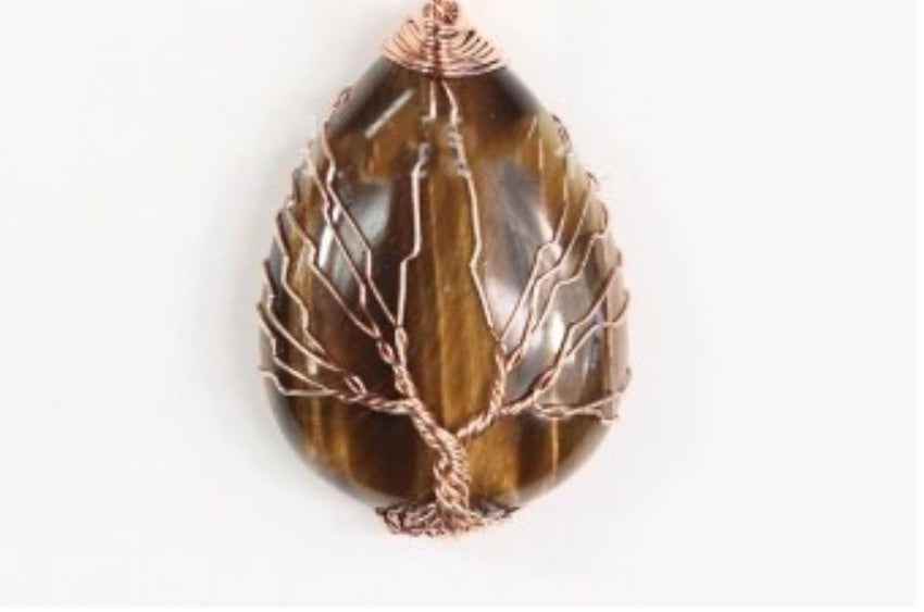 Yellow Natural Quartz Opal Stone Pendants Handmade Rose Gold Color Handmade Tree of Life Wrapped Drop Shaped Crystal Pendant Necklace d43d123d-9e01-4c5e-9a28-a0347fb46426 Print Material