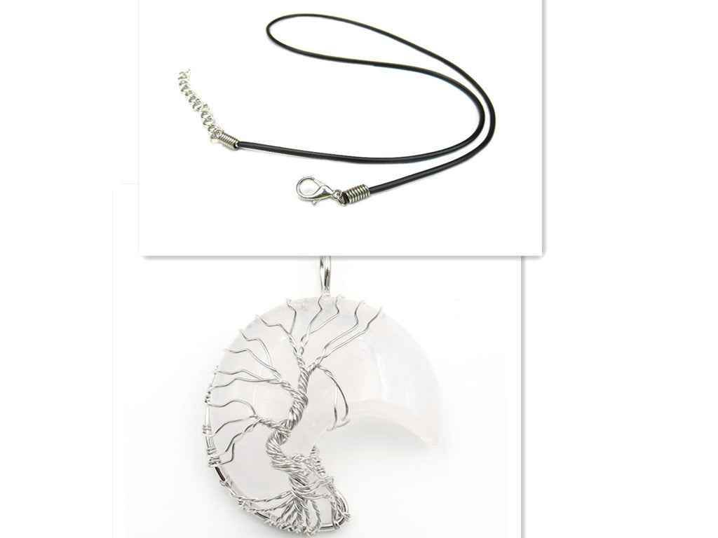 White crystal Handmade Moon Crystal Tree of Life Pendant Necklace – Elegant &amp; Meaningful Jewelry ddf7c6e3-f66b-45c4-8c4f-f754a74b6a8c Print Material