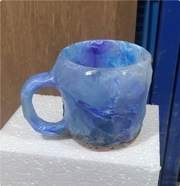 400ml Resin Mineral Crystal Coffee Mugs With Handles Elegant Fake Mineral Crystal Cup For Workplace Home Decor Christmas Gift Kitchen Gadgets - BOSS MANGO