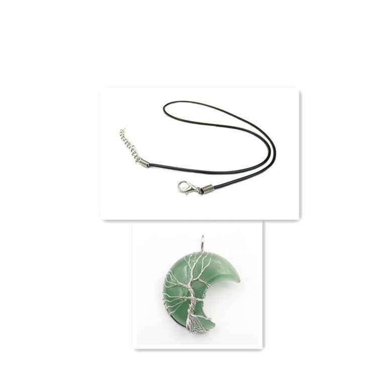 Green Aventurine Handmade Moon Crystal Tree of Life Pendant Necklace – Elegant &amp; Meaningful Jewelry fb20c8d6-efd4-4a86-b03f-f4a37057562d Print Material